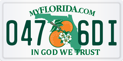 FL license plate 0476DI