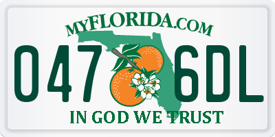 FL license plate 0476DL