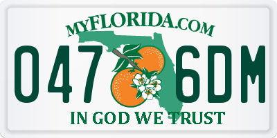 FL license plate 0476DM