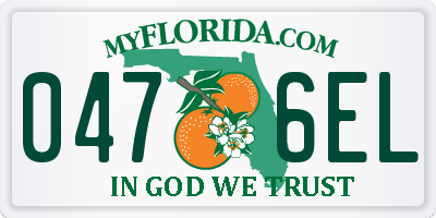 FL license plate 0476EL