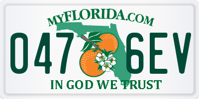 FL license plate 0476EV