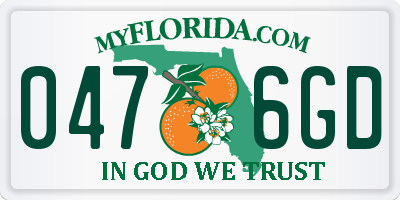 FL license plate 0476GD