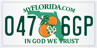 FL license plate 0476GP