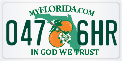 FL license plate 0476HR
