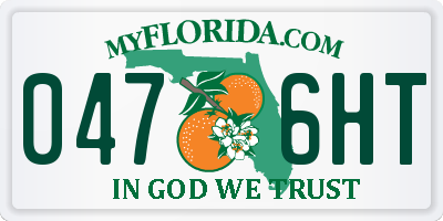 FL license plate 0476HT
