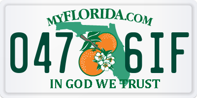 FL license plate 0476IF