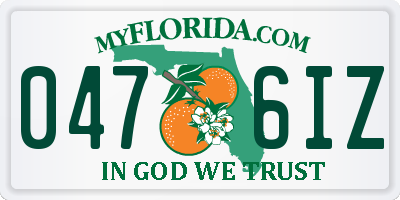 FL license plate 0476IZ