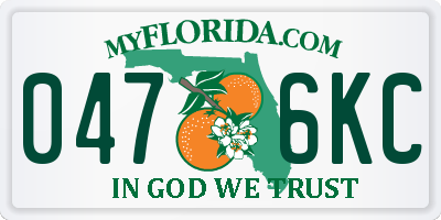 FL license plate 0476KC