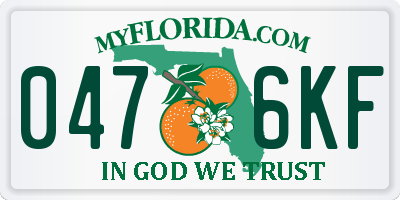 FL license plate 0476KF