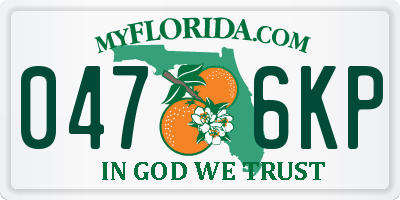 FL license plate 0476KP