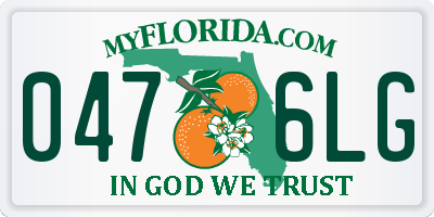 FL license plate 0476LG