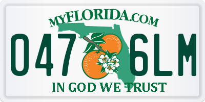 FL license plate 0476LM