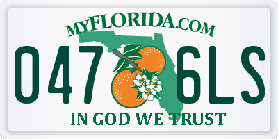 FL license plate 0476LS