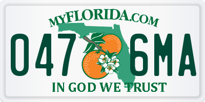 FL license plate 0476MA