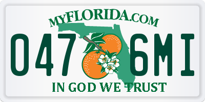 FL license plate 0476MI