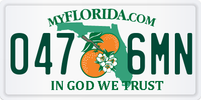 FL license plate 0476MN