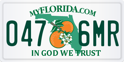 FL license plate 0476MR