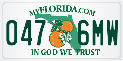 FL license plate 0476MW