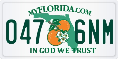 FL license plate 0476NM