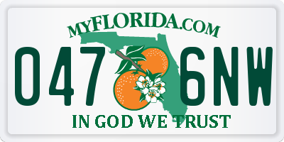 FL license plate 0476NW