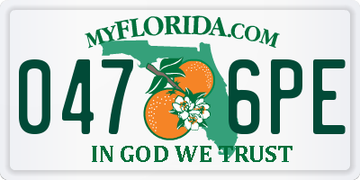 FL license plate 0476PE
