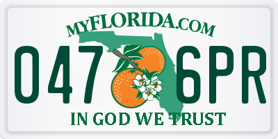 FL license plate 0476PR