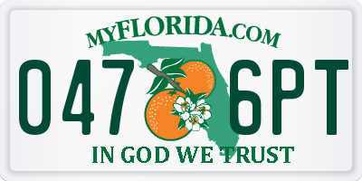 FL license plate 0476PT