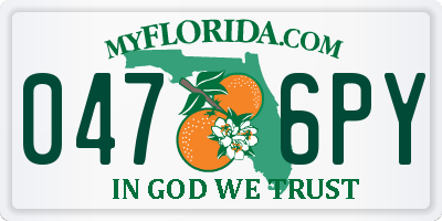 FL license plate 0476PY