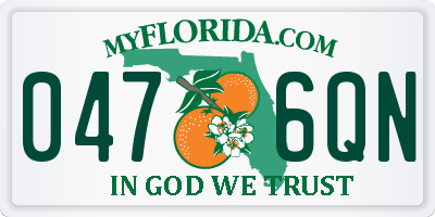 FL license plate 0476QN