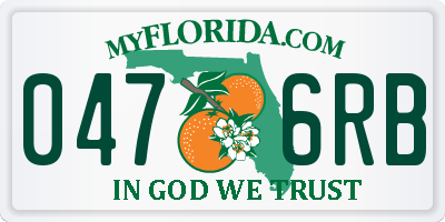 FL license plate 0476RB