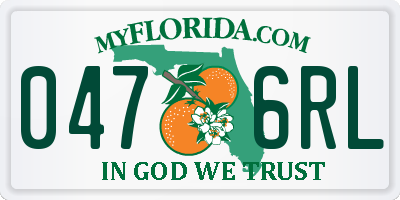 FL license plate 0476RL