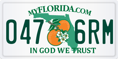 FL license plate 0476RM