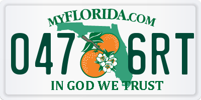 FL license plate 0476RT