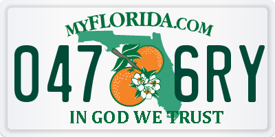 FL license plate 0476RY