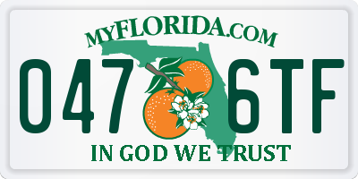 FL license plate 0476TF