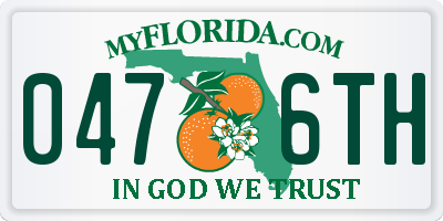 FL license plate 0476TH