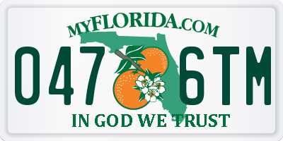 FL license plate 0476TM