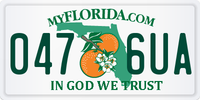 FL license plate 0476UA