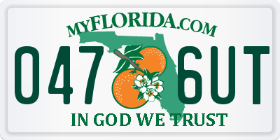 FL license plate 0476UT