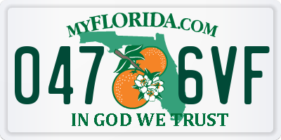 FL license plate 0476VF