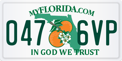 FL license plate 0476VP