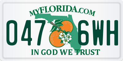 FL license plate 0476WH