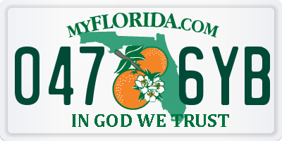 FL license plate 0476YB