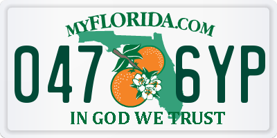 FL license plate 0476YP