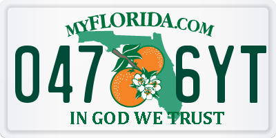 FL license plate 0476YT