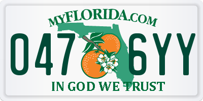 FL license plate 0476YY