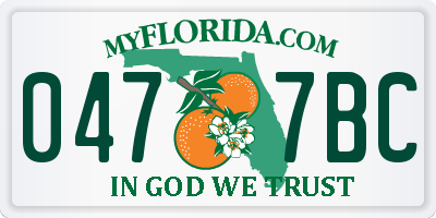 FL license plate 0477BC