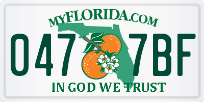 FL license plate 0477BF