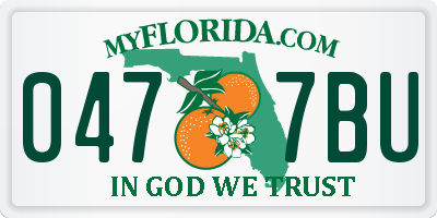 FL license plate 0477BU