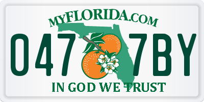 FL license plate 0477BY